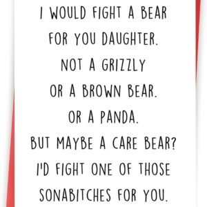 Funny Daughter Birthday Card, Humorous Daughter Birthday Gifts Cards from Mom Dad