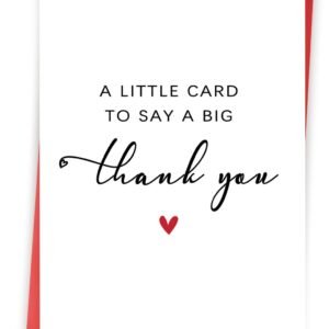 Simple Thank You Card Gifts for Men Women, Appreciation Gifts for Teacher Boss, A Little Card to Say A Big Thank You