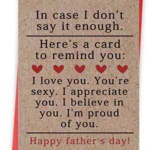 Sweet Fathers Day Cards Gifts for Boyfriend Husband, Happy Father's Day Cards Gifts from Wife Girlfriend, Wonderful Father's Day Card to My Favorite Father, Love Card